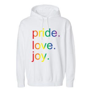 Rainbow Flag Pride Gay Lgbtq+ Gift Garment-Dyed Fleece Hoodie