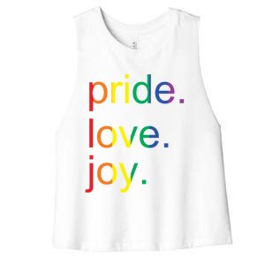 Rainbow Flag Pride Gay Lgbtq+ Gift Women's Racerback Cropped Tank