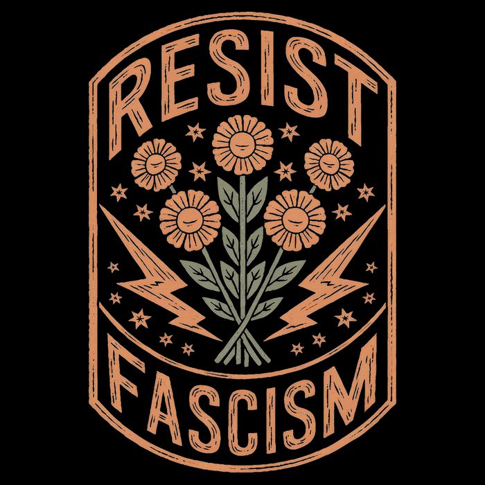 Resist Fascism Protest Trump Anti Trump  Drawstring Bag