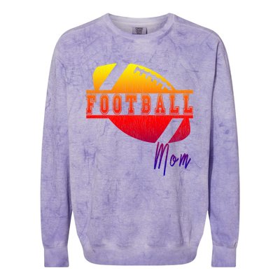 Retro Football Parent Design Meaningful Gift Matching Family Meaningful Gift Mom Colorblast Crewneck Sweatshirt