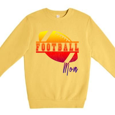 Retro Football Parent Design Meaningful Gift Matching Family Meaningful Gift Mom Premium Crewneck Sweatshirt