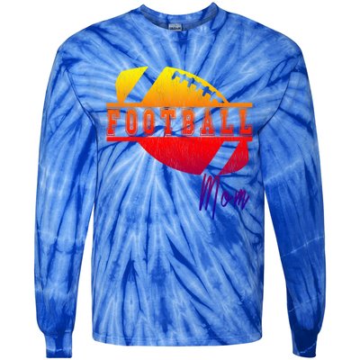 Retro Football Parent Design Meaningful Gift Matching Family Meaningful Gift Mom Tie-Dye Long Sleeve Shirt