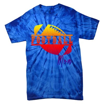 Retro Football Parent Design Meaningful Gift Matching Family Meaningful Gift Mom Tie-Dye T-Shirt