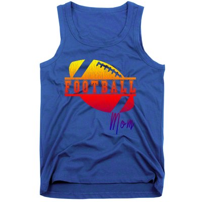 Retro Football Parent Design Meaningful Gift Matching Family Meaningful Gift Mom Tank Top