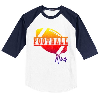 Retro Football Parent Design Meaningful Gift Matching Family Meaningful Gift Mom Baseball Sleeve Shirt