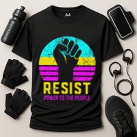 Resist Fascism Power To The People Cooling Performance Crew T-Shirt