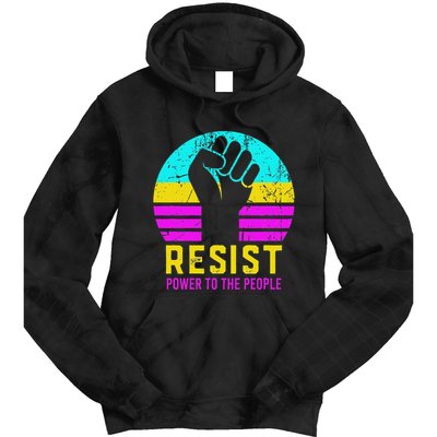 Resist Fascism Power To The People Tie Dye Hoodie