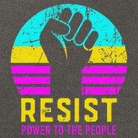Resist Fascism Power To The People Cotton Canvas Backpack