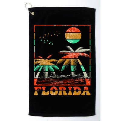 Retro Florida Palm Trees Golf Towel