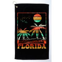 Retro Florida Palm Trees Golf Towel