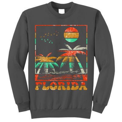 Retro Florida Palm Trees Tall Sweatshirt