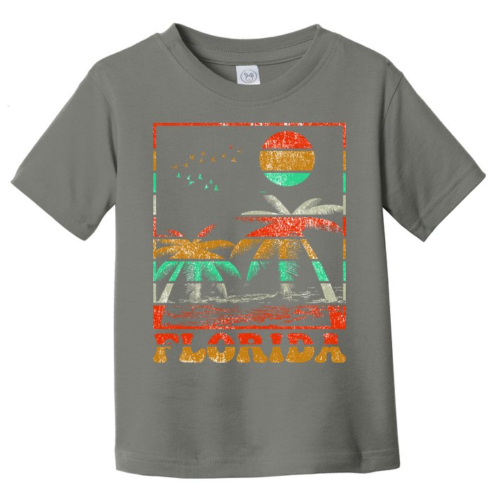 Retro Florida Palm Trees Toddler T-Shirt