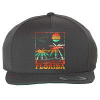 Retro Florida Palm Trees Wool Snapback Cap