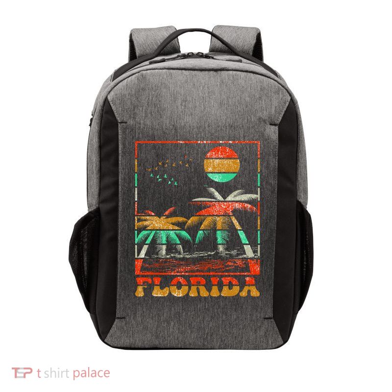 Retro Florida Palm Trees Vector Backpack