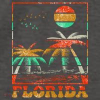 Retro Florida Palm Trees Vector Backpack