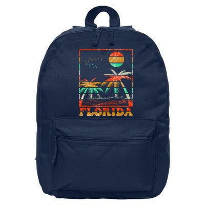 Retro Florida Palm Trees 16 in Basic Backpack