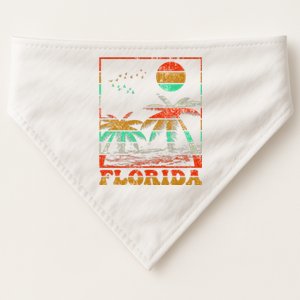 Retro Florida Palm Trees USA-Made Doggie Bandana