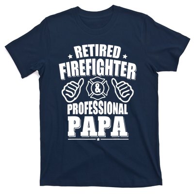 Retired Firefighter & Papa Retirement Gift T-Shirt