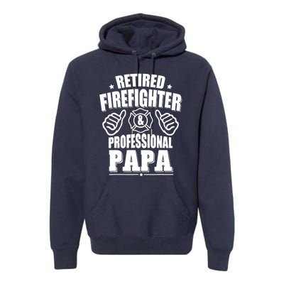 Retired Firefighter & Papa Retirement Gift Premium Hoodie