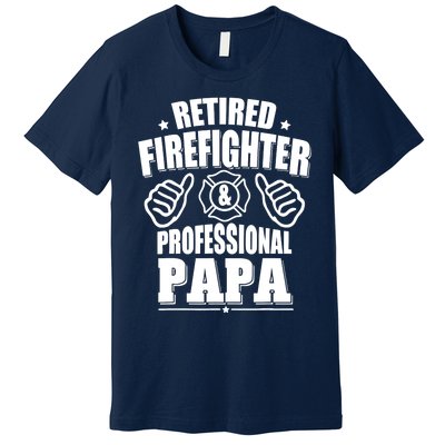 Retired Firefighter & Papa Retirement Gift Premium T-Shirt