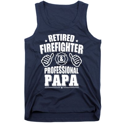 Retired Firefighter & Papa Retirement Gift Tank Top