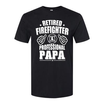 Retired Firefighter & Papa Retirement Gift Softstyle CVC T-Shirt