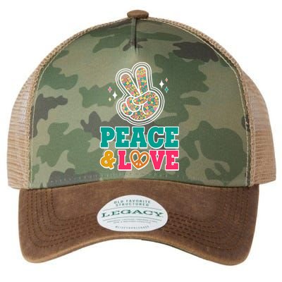 Retro Flower Power Peace And Love Legacy Tie Dye Trucker Hat