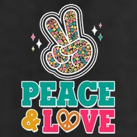 Retro Flower Power Peace And Love 11oz C Handle Ceramic Mug