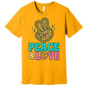 Retro Flower Power Peace And Love Premium T-Shirt