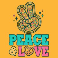 Retro Flower Power Peace And Love Baby Bodysuit