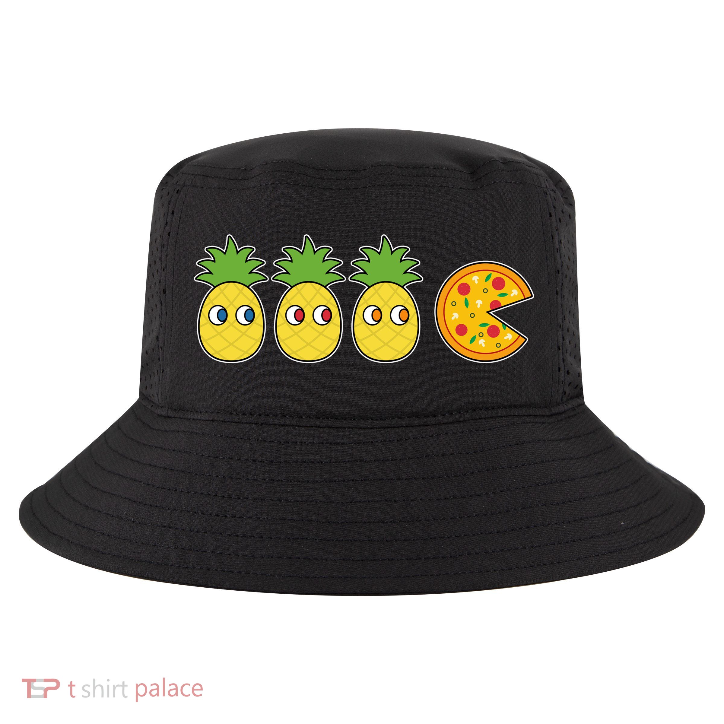 Retro Funny Pineapple Pizza Video Game Cool Comfort Performance Bucket Hat