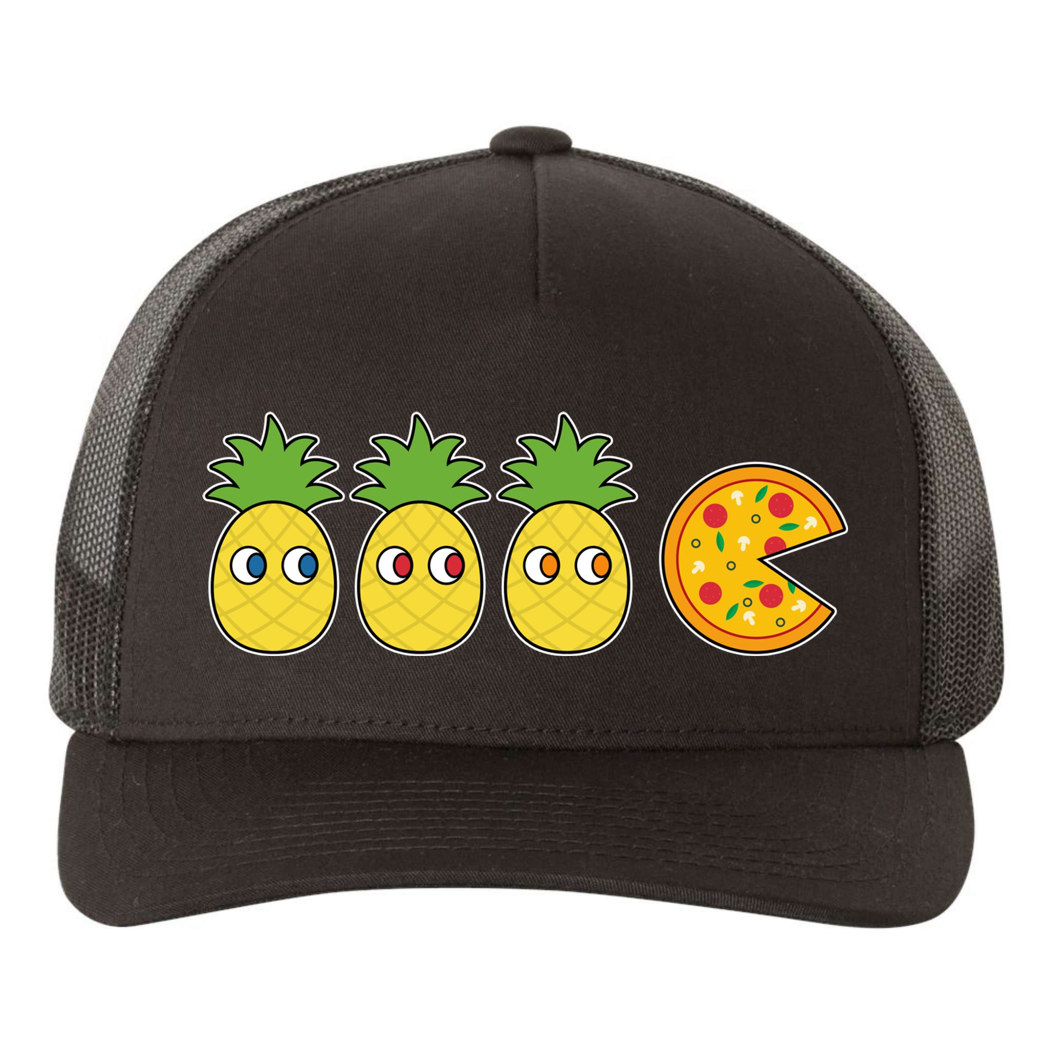 Retro Funny Pineapple Pizza Video Game Yupoong Adult 5-Panel Trucker Hat