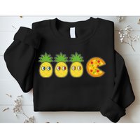 Retro Funny Pineapple Pizza Video Game Sweatshirt