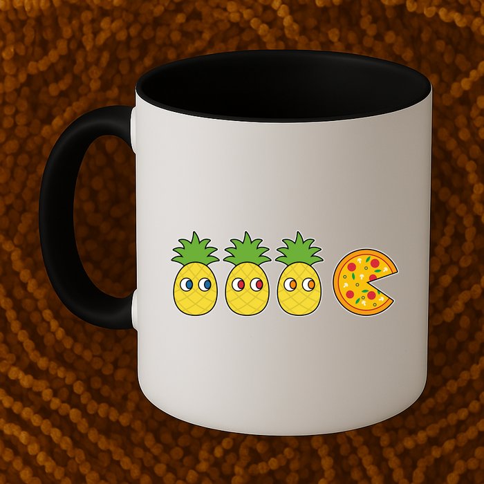 Retro Funny Pineapple Pizza Video Game Mug