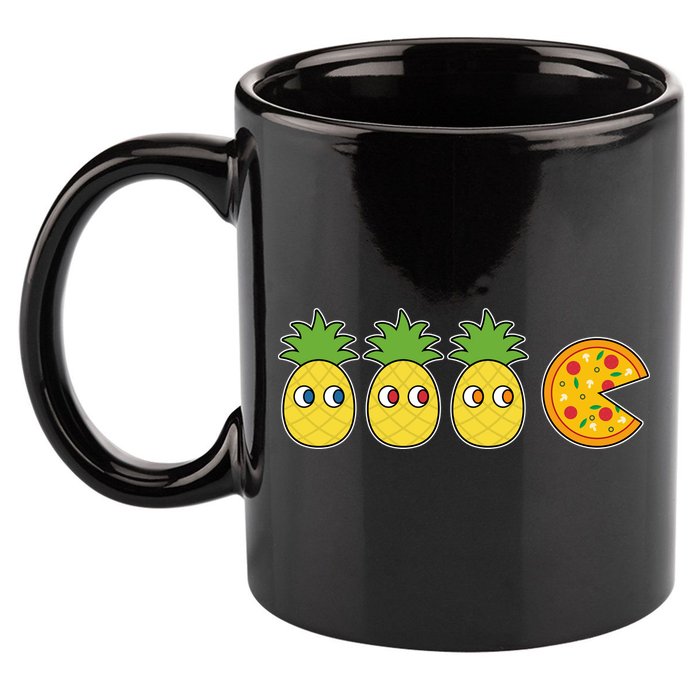 Retro Funny Pineapple Pizza Video Game 11oz C Handle Ceramic Mug
