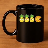 Retro Funny Pineapple Pizza Video Game 11oz C Handle Ceramic Mug