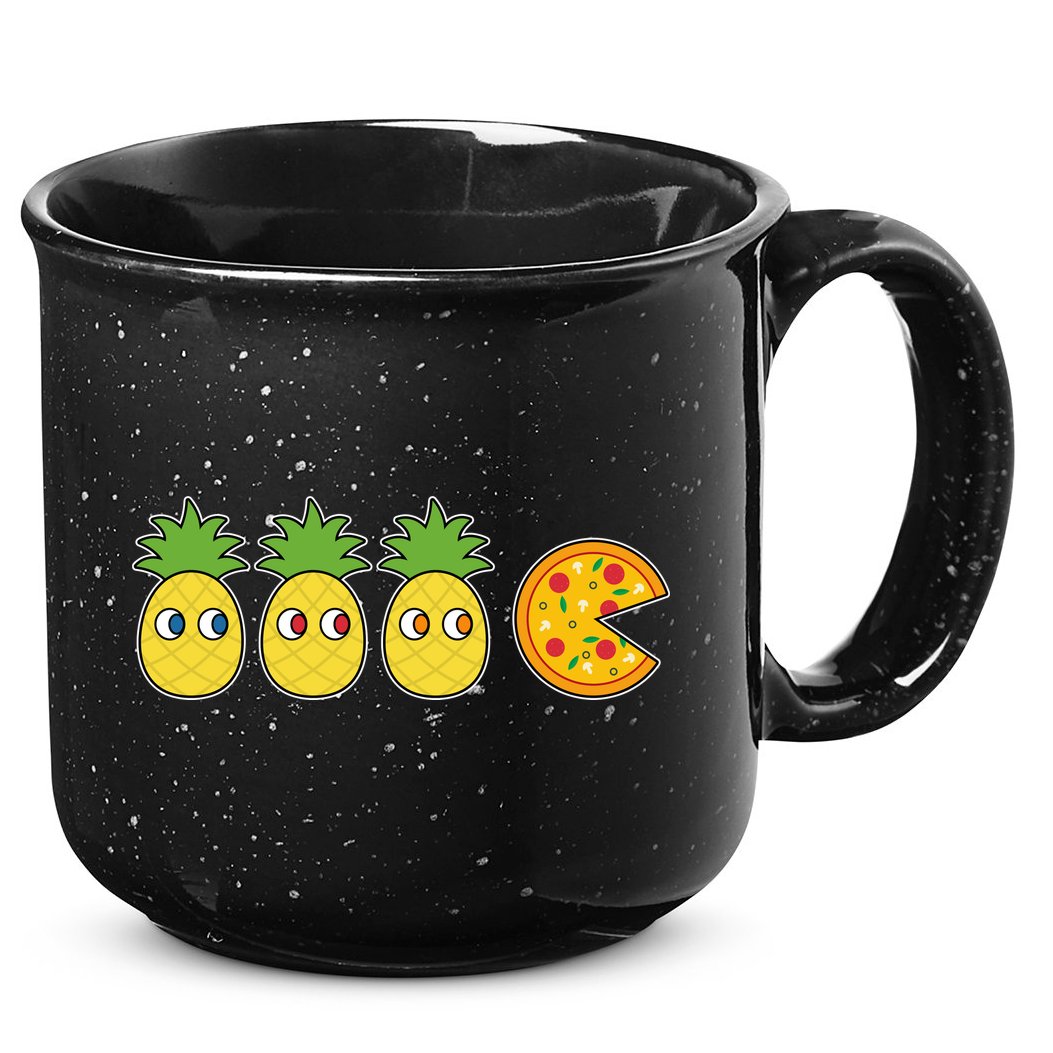 Retro Funny Pineapple Pizza Video Game 15oz Campfire Ceramic Mug