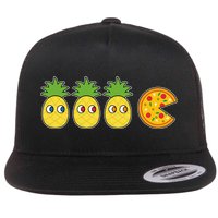 Retro Funny Pineapple Pizza Video Game Flatbill Hat