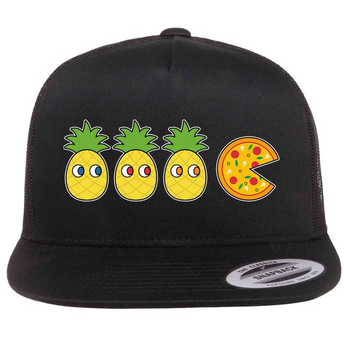 Retro Funny Pineapple Pizza Video Game Flatbill Hat