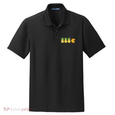 Retro Funny Pineapple Pizza Video Game Dry Zone Grid Polo