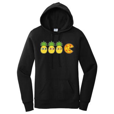 Retro Funny Pineapple Pizza Video Game Women's Pullover Hoodie