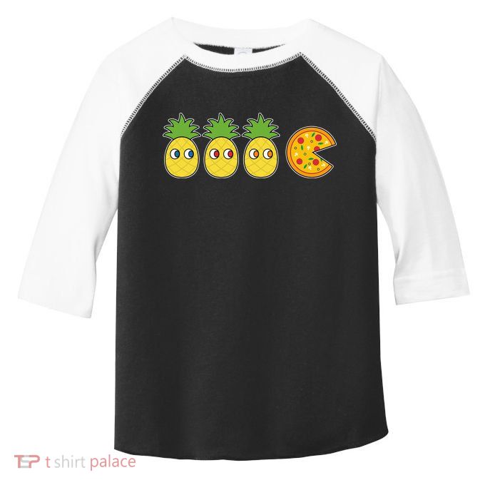 Retro Funny Pineapple Pizza Video Game Toddler Fine Jersey T-Shirt