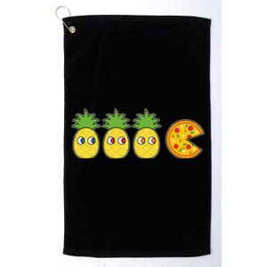 Retro Funny Pineapple Pizza Video Game Platinum Collection Golf Towel