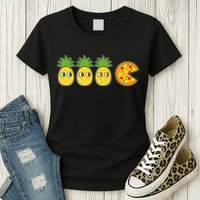 Retro Funny Pineapple Pizza Video Game Womens T-Shirt
