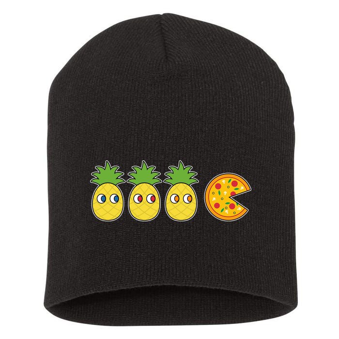 Retro Funny Pineapple Pizza Video Game Short Acrylic Beanie