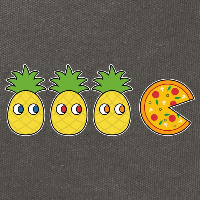 Retro Funny Pineapple Pizza Video Game Cotton Canvas Backpack