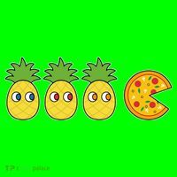 Retro Funny Pineapple Pizza Video Game Button