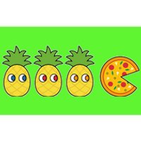 Retro Funny Pineapple Pizza Video Game Bumper Sticker