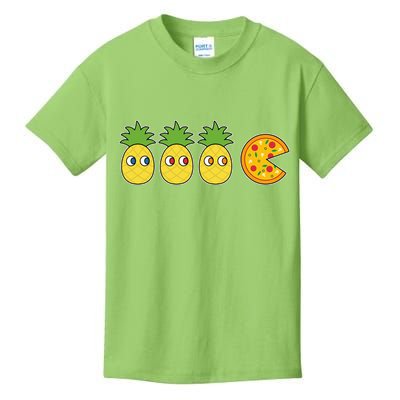 Retro Funny Pineapple Pizza Video Game Kids T-Shirt