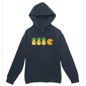 Retro Funny Pineapple Pizza Video Game Urban Pullover Hoodie